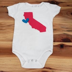 California Heart Baby Onesie